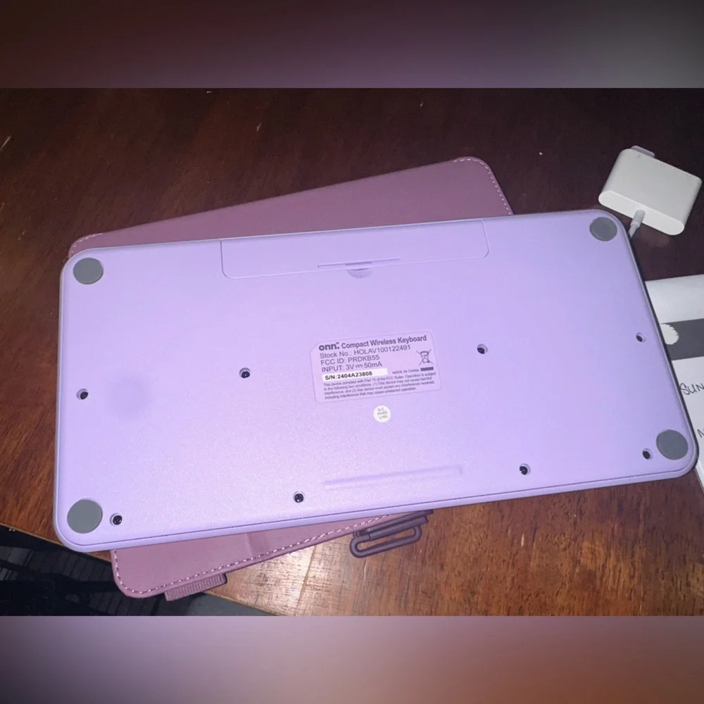 Purple Wireless Keyboard with Round Keys